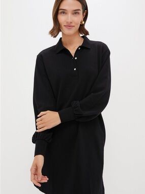 Tuckernuck Black Pique Frances Polo Shirt Dress Sz XL